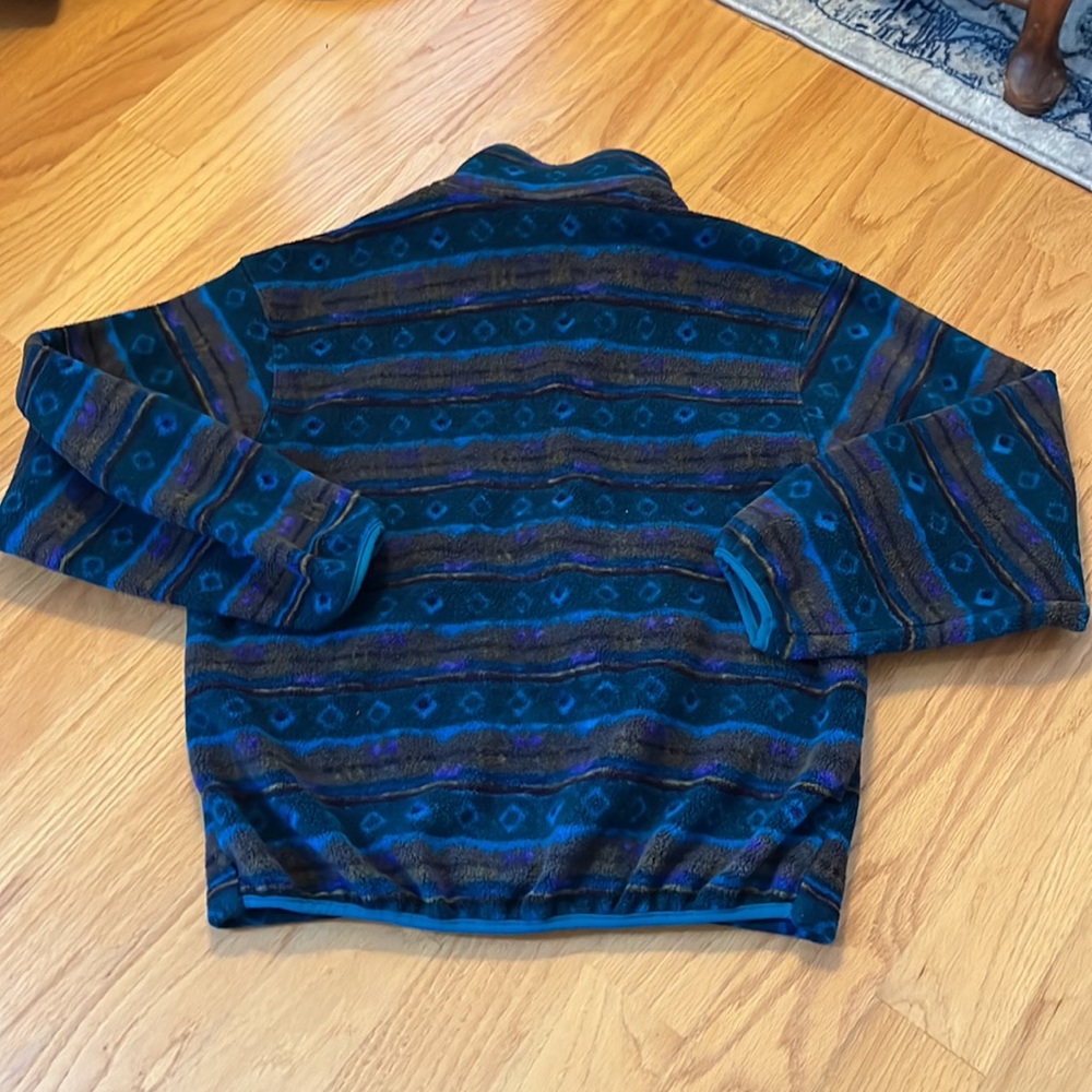L.L. Bean vintage full zip fleece size large patterned - Picture 6 of 6